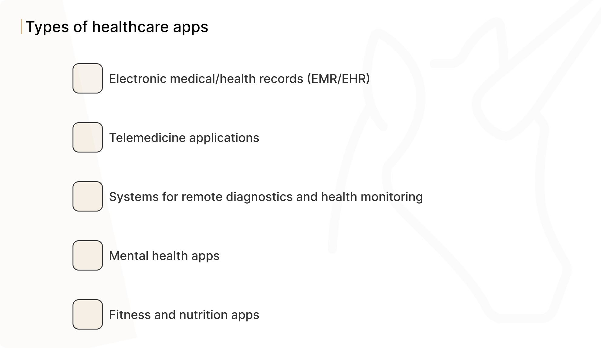 Types of healthcare apps