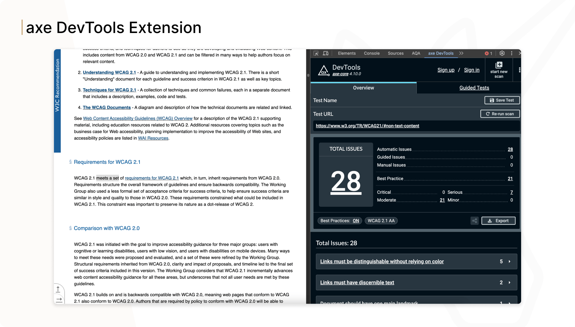 axe DevTools Extension