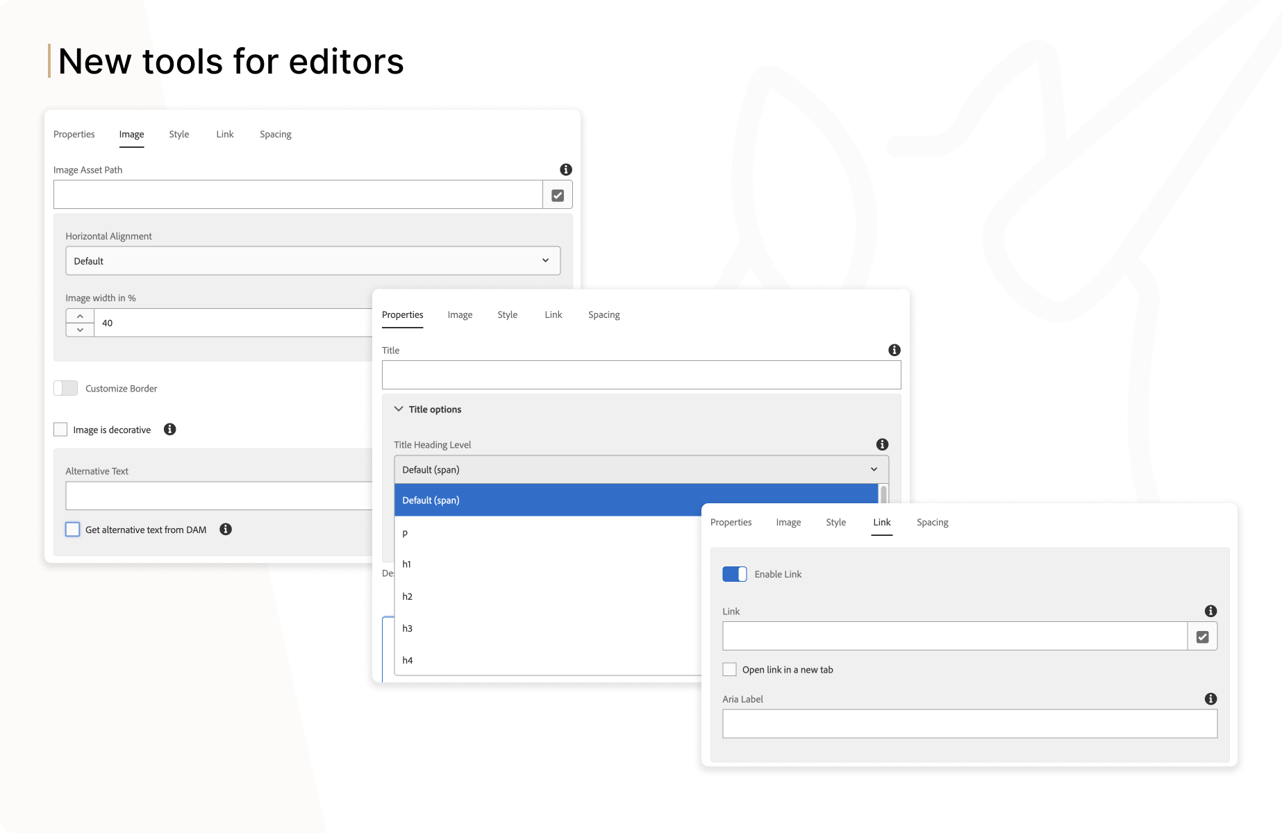 New tools for editors